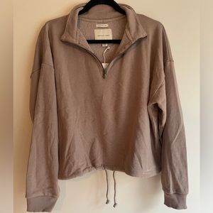 American Eagle Cropped Quarter Zip